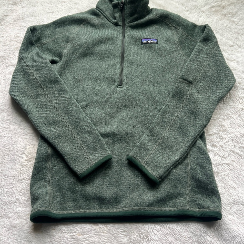 Patagonia Green Zip Up Sweater Fleece